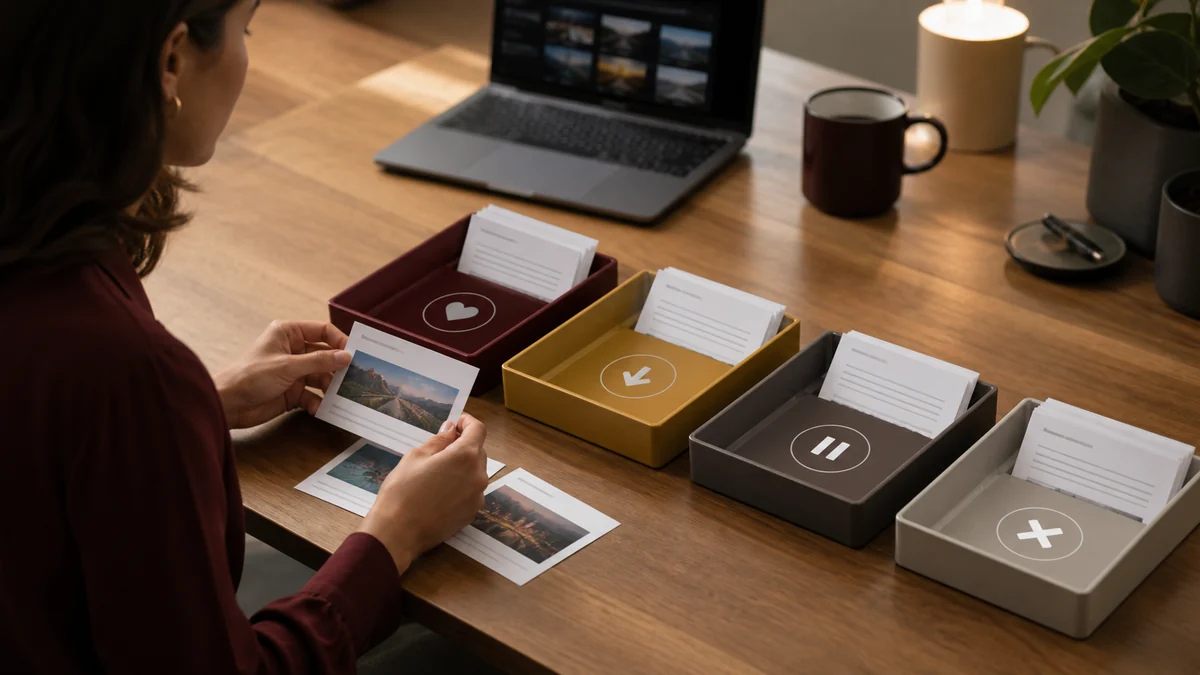 Decision framework sorting subscriptions into keep, downgrade and cancel